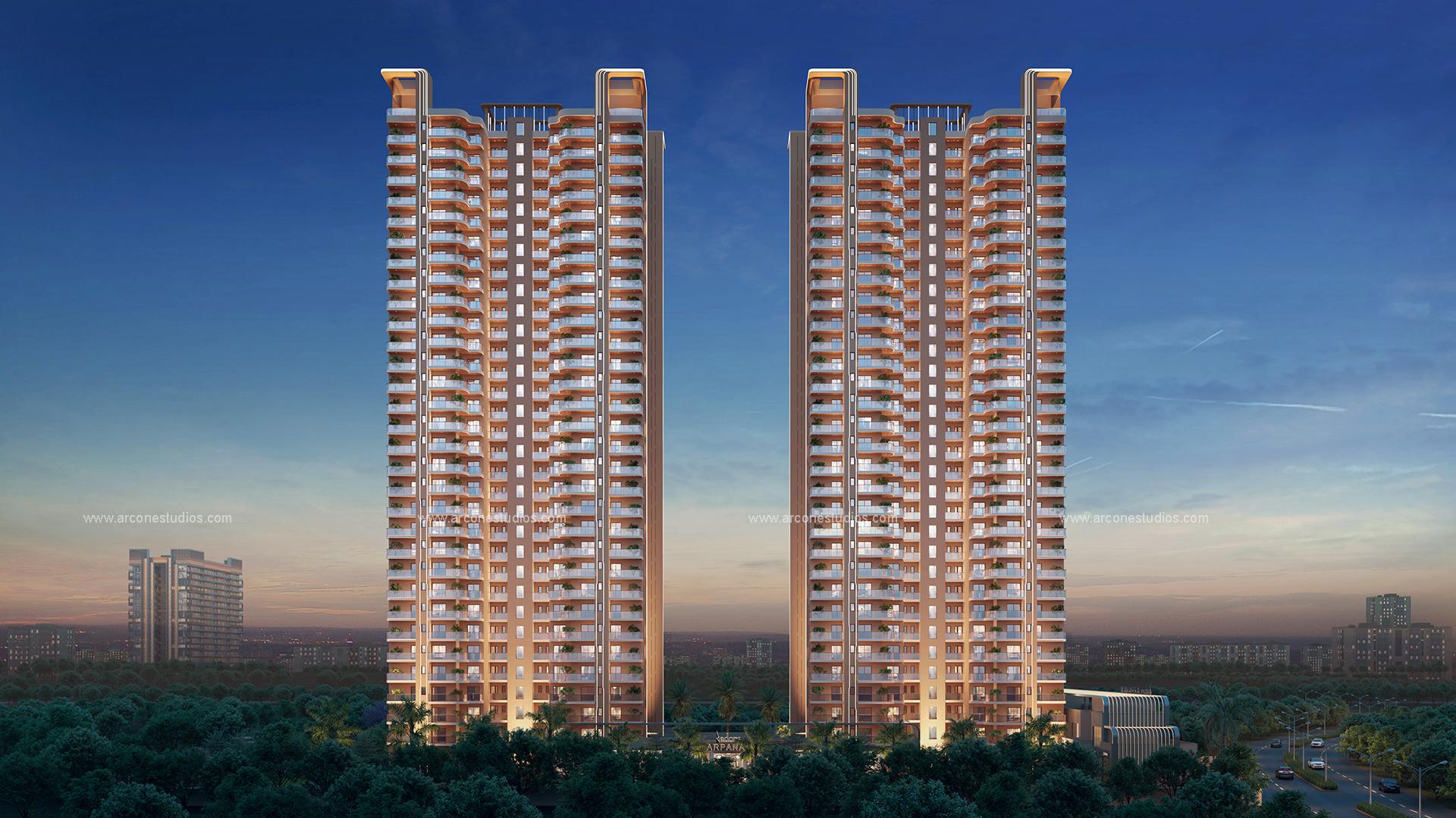 08_Adore_Arpanam_Night_Elevation_View